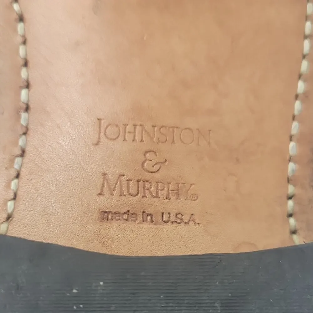 Johnston & Murphy Limited Black Leather Brogue Lace-Up Oxford Dress Shoes 10 D